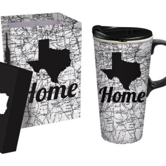 Cypress Home- Texas map "Home" ceramic travel mug and matching gift box 17oz NEW - Picture 2 of 5